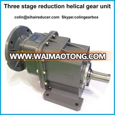 SRC Three stage gear helical gear box motor